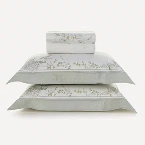 Jogo Cama Super King Laura 300 Fios Egípcio Karsten Estampado 290cm x 260cm