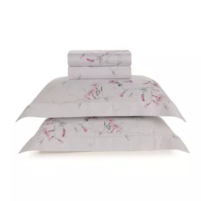 Jogo Cama Super King Petunia 300 Fios Trussardi Estampado 280cm x 280cm