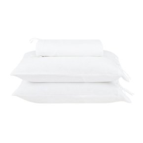 Jogo Capa de Edredom Super King Lino Linho Buddemeyer Luxus Branco 2,90 x 2,60 m