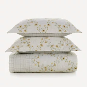 Jogo Colcha Casal Florata 200 Fios Karsten Estampado 220cm x 260cm