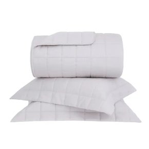 Jogo De Colcha Queen Damask Stripes 300 Fios Buddemeyer Bege 2,60 x 2,50 m