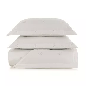 Jogo Colcha Queen Vitalle 300 Fios Trussardi Branco e Rose 260cm x 280cm