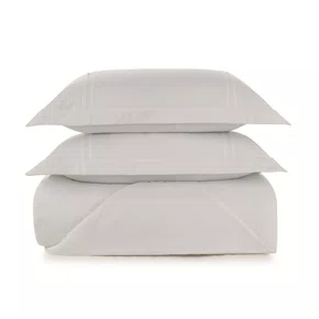 Jogo Colcha Super King Naxos 400 Fios Trussardi Branco 310cm x 280cm