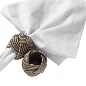 Jogo com 4 Argolas para Guardanapo Traccia Toffee Copa&Cia