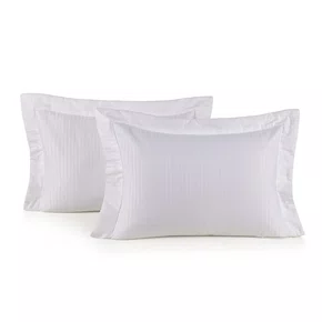 Jogo De 02 Fronhas Fratelli 300 Fios Trussardi Branco 50 x 70 m