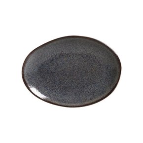 Jogo de 06 Pratos de Sobremesa Oval Orgânico Titanium Porto Brasil 