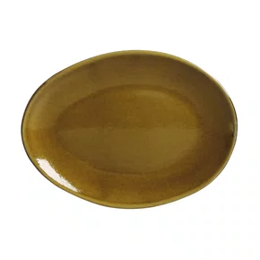 Jogo de 06 Pratos Sobremesa Oval Orgâncio Âmbar Porto Brasil