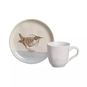 Jogo de 06 Xícaras De Café Com Pires Bio Liris Porto Brasil 120 ml