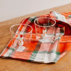 Jogo de 2 Copos Natal Boneco de Neve 300 ml