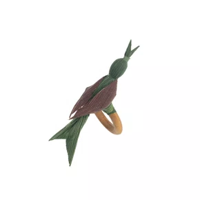 Jogo De 4 Anéis De Guardanapo Pássaro Verde