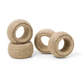 Jogo de 4 Aneis para Guardanapos Cordas Juta Copa&Cia