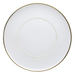 Jogo de 4 Pratos Marcador Rocco Vista Alegre Branco e Ouro 32cm