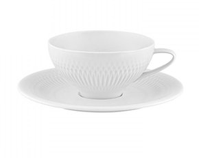 Jogo de 4 Xícaras de Chá com Pires Utopia Vista Alegre Branco