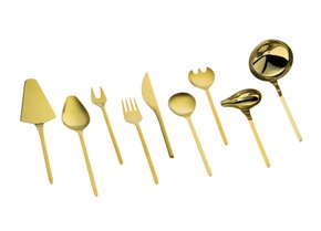 Jogo de 9 Peças para Servir Arthur Casas Riva Titânio Ouro