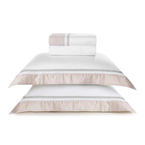 Jogo De Cama Casal Contessina 300 Fios Trussardi Rose 2,20 x 2,80 m