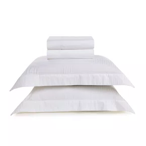 Jogo De Cama Casal Fratelli 300 Fios Trussardi Branco 2,20 x 2,80 m