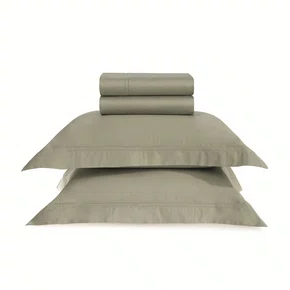 Jogo De Cama Casal Glieno 300 Fios Trussardi Pistacchio 220cm x 260cm