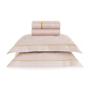 Jogo De Cama Casal Margarida 300 Fios Trussardi 2,20 x 2,80 m