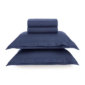 Jogo De Cama Casal Novoli 200 Fios Trussardi 2,20 x 2,60 m Marinho