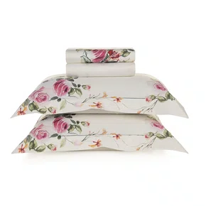 Jogo De Cama Casal Rosette 300 Fios Trussardi 2,20 x 2,80 m