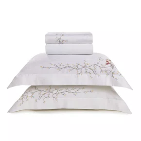 Jogo De Cama Casal Uccelli 300 Fios Trussardi Bambu 2,20 x 2,80 m