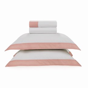 Jogo de Cama King 200 Fios Olga Trussardi Branco/Alba