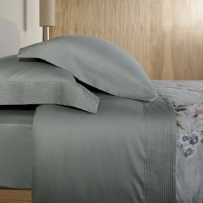 Jogo De Cama Queen Argento 400 Fios Buddemeyer Luxus Verde Alecrim 2,60 x 2,90 m