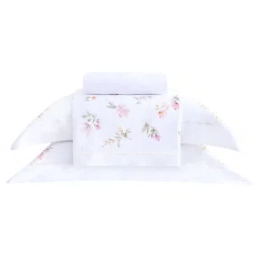 Jogo De Cama Queen Bud Vision 300 Fios Buddemeyer Flora 2,40 x 2,75 m