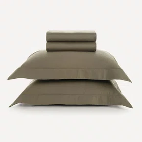Jogo de Cama Queen Dallas 300Fios Egipcio Karsten Oliva 2,40x2,60 cm