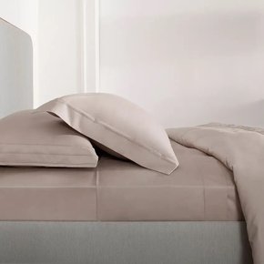 Jogo De Cama Queen Dallas II 600 Fios Buddemeyer Luxus Bege Champagne 2,40 x 2,80 m