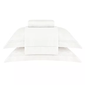 Jogo de Cama Queen Dallas II 600 Fios Buddemeyer Luxus Cinza Chiffon 240cm x 280cm