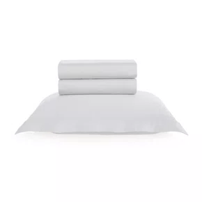 Jogo De Cama Queen Grasso 300 Fios Trussardi 2,40 x 2,80 m Branco