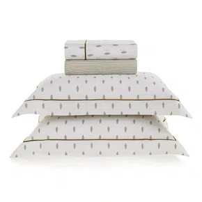 Jogo de Cama Queen La Palma 200 Fios Cetim Trussardi Estampado 240cm x 260cm