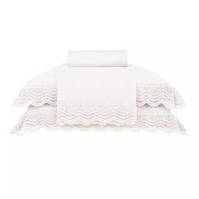 Jogo de Cama Queen Margot 400 Fios Buddemeyer Luxus Rosa 2,40 x 2,80 m