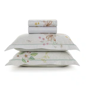 Jogo de Cama Queen Mistral 300Fios Egipcio Karsten Estampado 2,40x2,60 cm