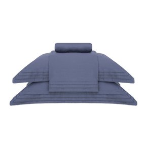 Jogo de Cama Queen Palladio 400 Fios Buddemeyer Luxus Azul Lazuli 2,40 x 2,80 m