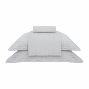 Jogo de Cama Queen Palladio 400 Fios Buddemeyer Luxus Cinza Lunar 2,40 x 2,80 m