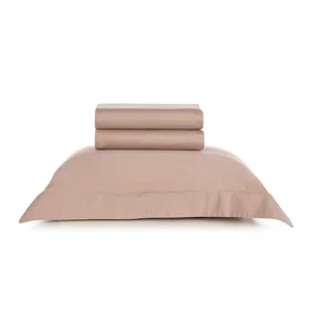 Jogo de Cama Solteiro Bossa 300 Fios Egípcio Karsten Nude  1,80 x 2,60 m