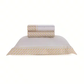 Jogo de Cama Solteiro Frutti 300 Fios Trussardi Estampado 170cm x 280cm