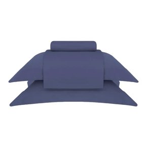 Jogo De Cama Super King Basquiat 400 Fios Buddemeyer Luxus Azul Midnight 2,80 x 2,80 m