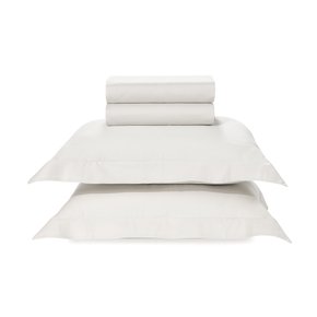 Jogo De Cama Super King Bossa 300 Fios Egípcio Branco 2,90 x 2,60 m