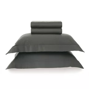 Jogo de Cama Super King Bossa 300 Fios Egípcio Karsten Cinza