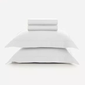 Jogo de Cama Super King Dallas 300Fios Egipcio Karsten Branco 2,90x2,60 cm