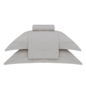 Jogo de Cama Super King Damask Stripes 300 Fios Buddemeyer Bege 2,80 x 2,50 m