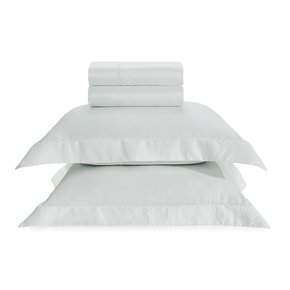 Jogo De Cama Super King Dominicani 600 Fios Trussardi Branco