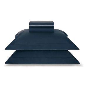 Jogo de Cama Super King Filetti 200 Fios Trussardi Marinho 2,60m X 2,80m