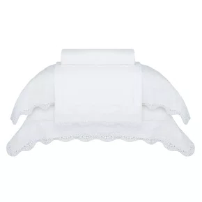 Jogo De Cama Super King Gianni 400 Fios Buddemeyer Luxus Branco 2,80 x 2,80 m