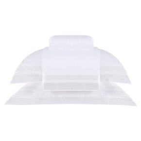 Jogo De Cama Super King Horizon 400 Fios Buddemeyer Luxus Branco/Bordado Pérola 2,80 x 2,90 m