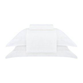 Jogo de Cama Super King Lino Linho Buddemeyer Luxus Branco 2,80 x 2,80 m