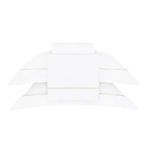 Jogo de Cama Super King Nilo 500 Fios Egípcio Buddemeyer Luxus Branco/Bege 280cm x 280cm